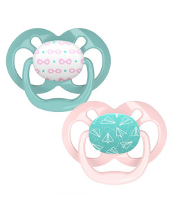 Dr. Brown's Dr. Brown’s Advantage Pacifiers, Stage 2, Pink Airplanes, 2 pack | PA22001-INTLX