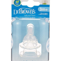 Dr. Brown's Level 2 Silicone Narrow Nipple, 2-pack | 322-INTL