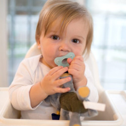 Dr. Brown's Teddy the Triceratops Lovey w/ Aqua One-Piece Pacifier | AC122-P6