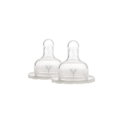 Dr. Brown's Y-Cut Silicone Wide-Neck Nipple, 2-Pack | 362-P3