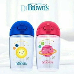 Dr. Brown's Straw Cup with Lid, 12 Oz/350 ml, Pink Planets | TC21014-INTL