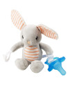 Dr. Brown's Bunny Lovey with Blue One-Piece Pacifier | AC159-P6