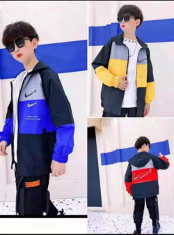 Stripped Color Design Windcheater for kids