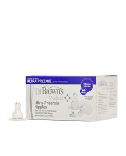 Dr. Brown's SN Ultra Preemie Nipple Bulk, 24-Pack (individually wrapped) | SN611-MED